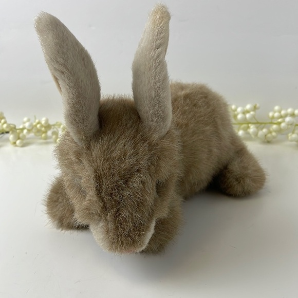 Vintage Bunny Ty 1997 Sandy Blond Bunny Brown Eye & Pink Nose Named Button - Picture 5 of 15